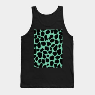 Green Cow Print Tank Top